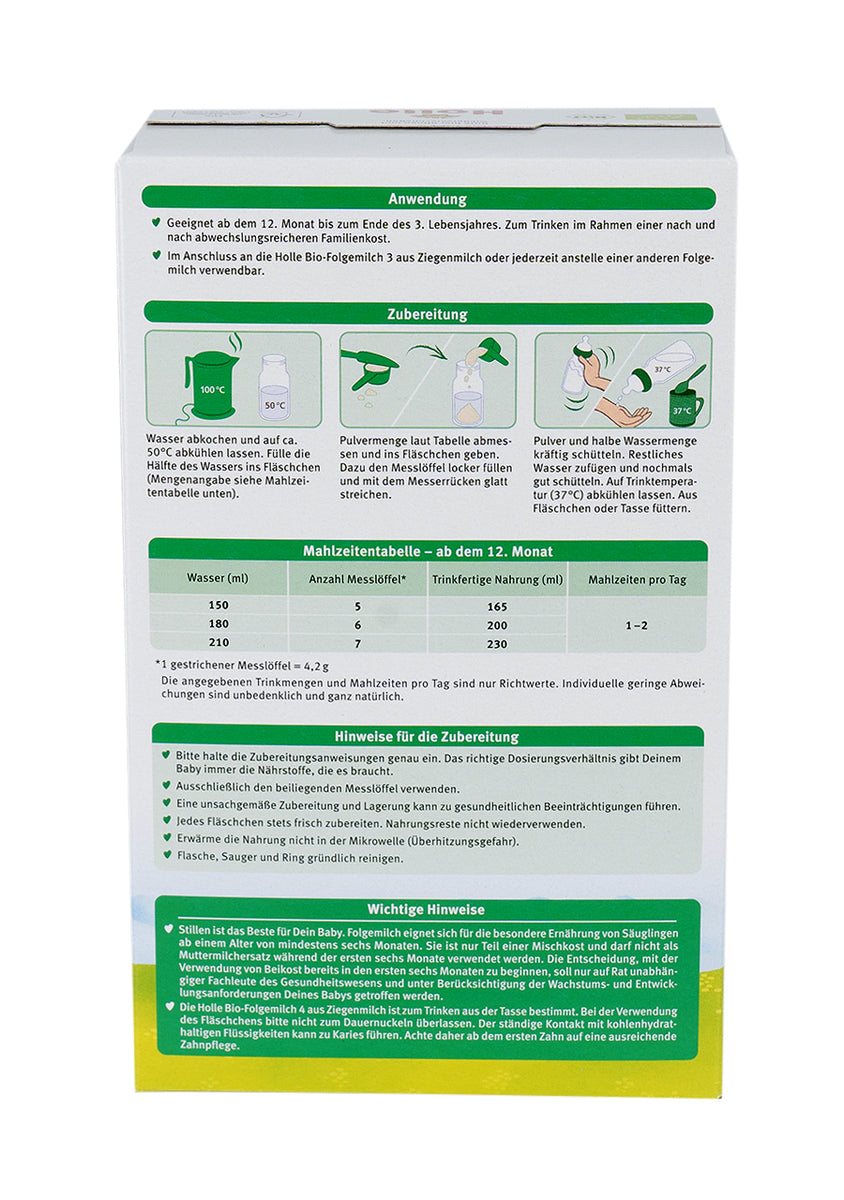 Stage Holle Formula Preparation Instructions Holle Bio Stage