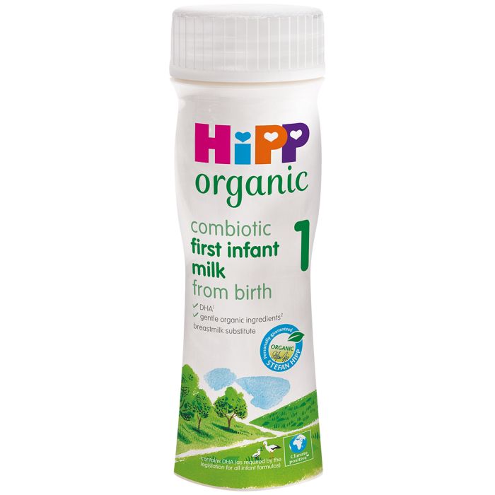 HiPP UK المرحلة 1 تركيبة حليب البقر الجاهز للتغذية الحيوية (200 مل)