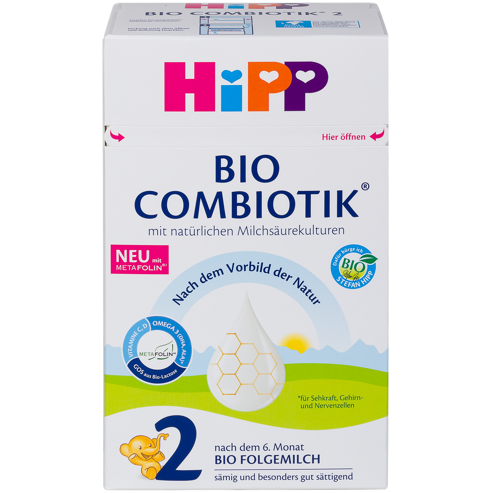 HiPP الألمانية المرحلة 2 تركيبة حليب البقر Bio Combiotic (600 غرام)