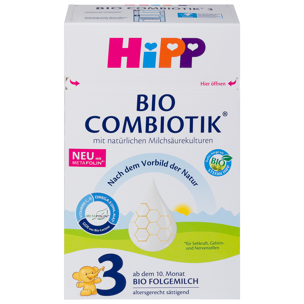 HiPP الألمانية المرحلة 3 تركيبة حليب البقر الحيوي (600 غرام)