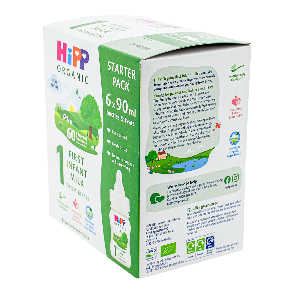 HiPP UK Stage 1 Formula Starter Pack (6 x 90ml) | Save Up to 30% on ...