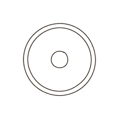 Line drawing of an ovary releasing an egg into the fallopian tube during ovulation at 2 weeks pregnant