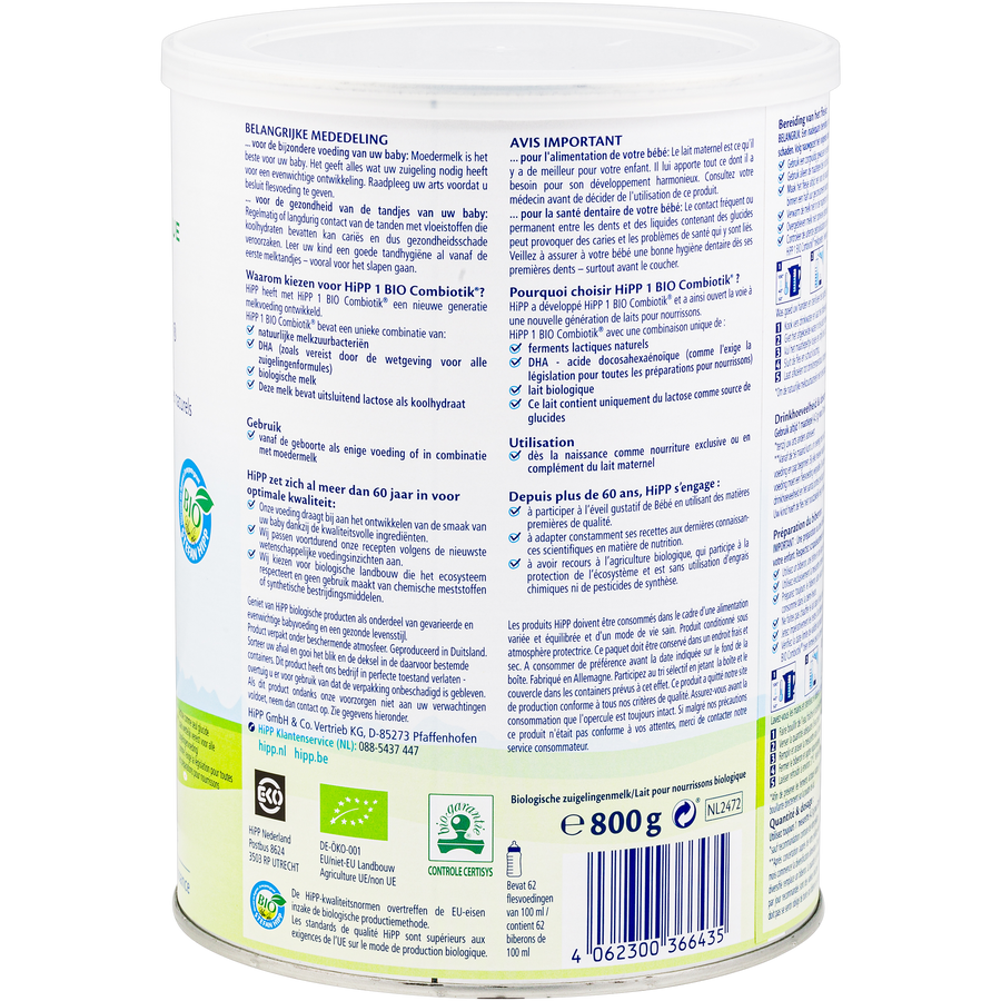 HiPP Dutch Stage 1 Bio Combiotik  Save Up to 30% on Baby Formula – My  Organic Formula